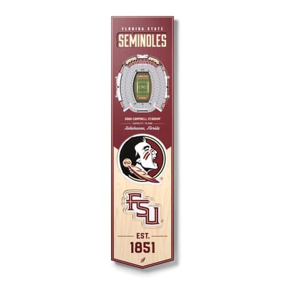Florida State Seminoles Fanpoint 8'' x 32'' 3D StadiumView Banner
