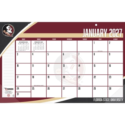 Florida State Seminoles 17" x 11" Desk Pad Calendar
