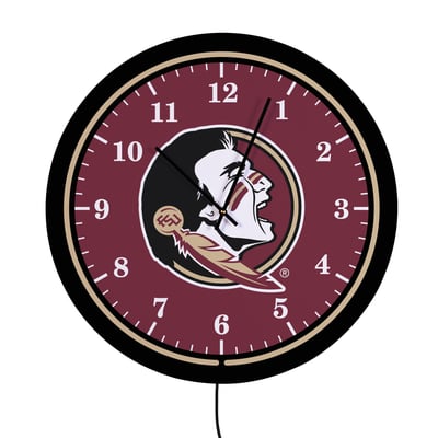 Florida State Seminoles 18" Lighted Round LED Wall Clock