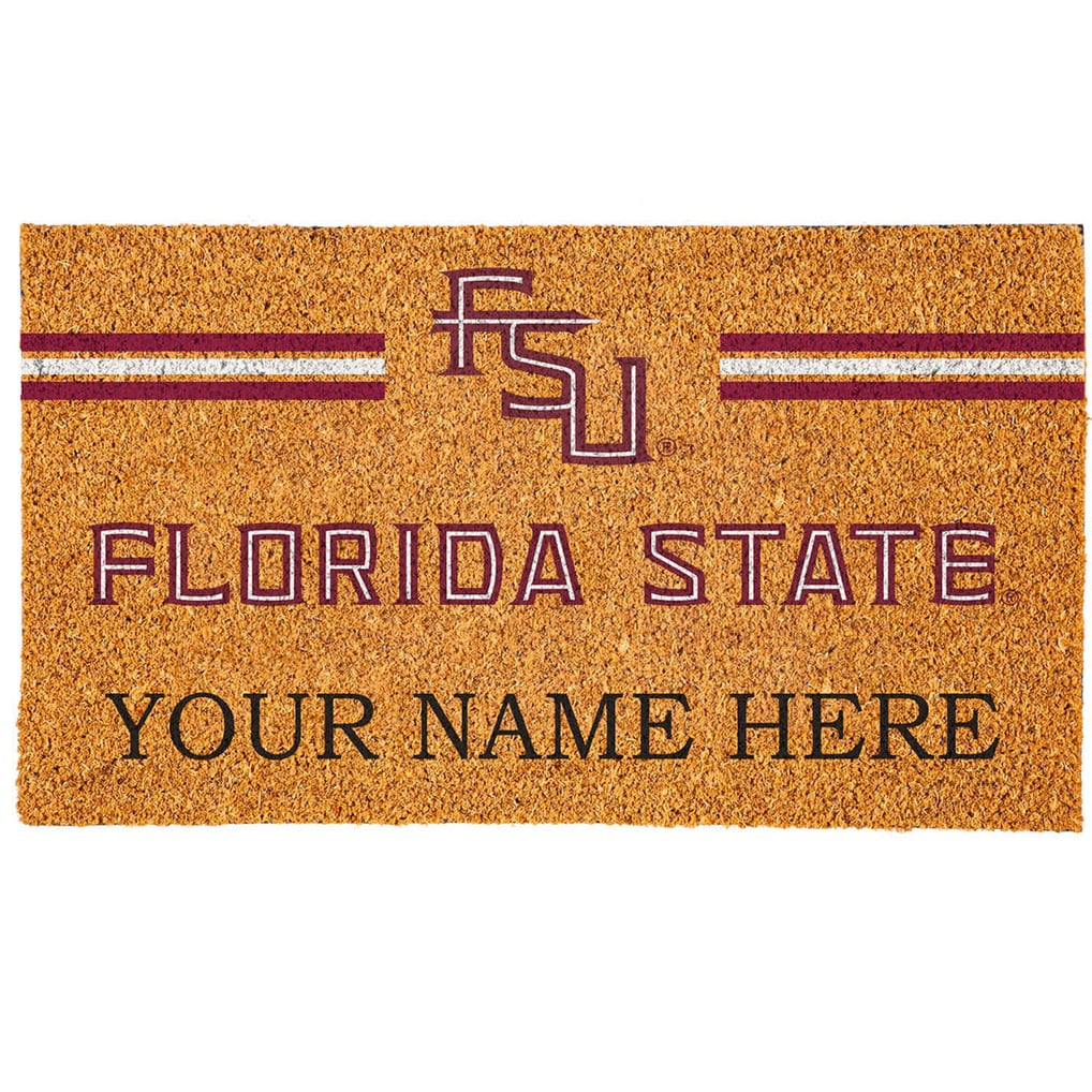 Florida State Seminoles 18" x 30" Personalized Coir Doormat