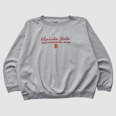 Florida State Seminoles Pro Edge 2000s Pullover Sweatshirt - Heather Gray - 2XL by Fanatics Real Vintage