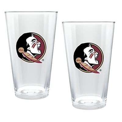 Florida State Seminoles Two-Piece 16oz. Double Play Pint Glass Set