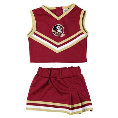  Florida State Seminoles Little King Girls Youth Two-Piece Cheer Set - Garnet