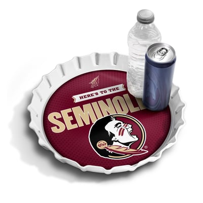 Florida State Seminoles IDNA 13" Bottle Cap Serving Tray
