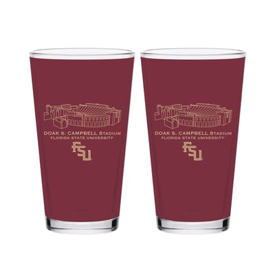 Florida State Seminoles Indigo Falls Core Stadium Two-Piece 16oz. Pint Glass Set