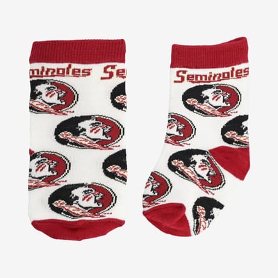  Florida State Seminoles Starter Infant All-Over Print Socks - White