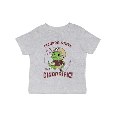 Florida State Seminoles Vive La Fete Infant Dinorrific T-Shirt - Gray