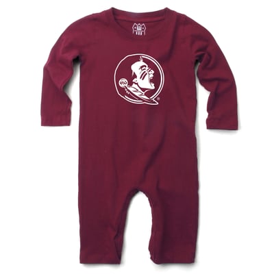  Florida State Seminoles Wes & Willy Infant Long Sleeve Romper - Garnet