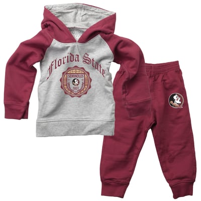  Florida State Seminoles Wes & Willy Infant Raglan Hoodie and Sweatpants Set - Garnet