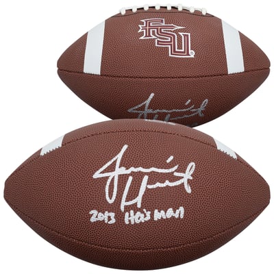 Jameis Winston Florida State Seminoles Autographed Fanatics Authentic Nike Replica Football with "2013 Heisman" Inscription