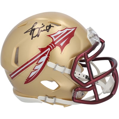 Jameis Winston Florida State Seminoles Autographed Fanatics Authentic Riddell 2022 Gold Speed Mini Helmet