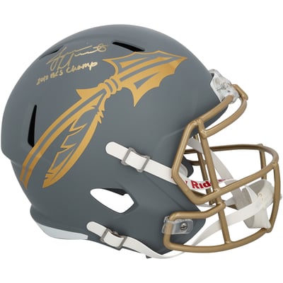 Jameis Winston Florida State Seminoles Autographed Fanatics Authentic Riddell Slate Speed Authentic Helmet with "2013 BCS Champs" Inscription