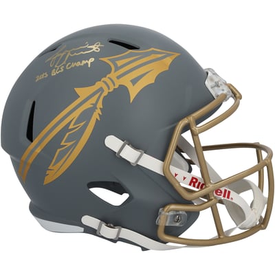 Jameis Winston Florida State Seminoles Autographed Fanatics Authentic Riddell Slate Speed Replica Helmet with "2013 BCS Champs" Inscription