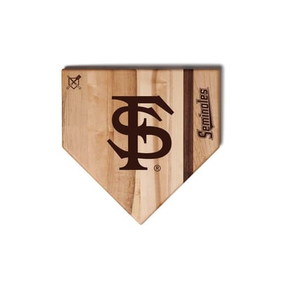 Florida State Seminoles Jardine Baseball BBQ 12" x 12" Home Plate Cutting Board