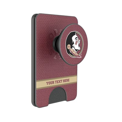 Florida State Seminoles Keyscaper Personalized Endzone Solid PopSockets Magnetic Wallet
