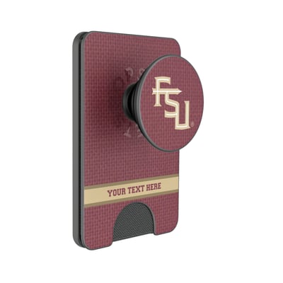 Florida State Seminoles Keyscaper Personalized Endzone Solid PopSockets Magnetic Wallet