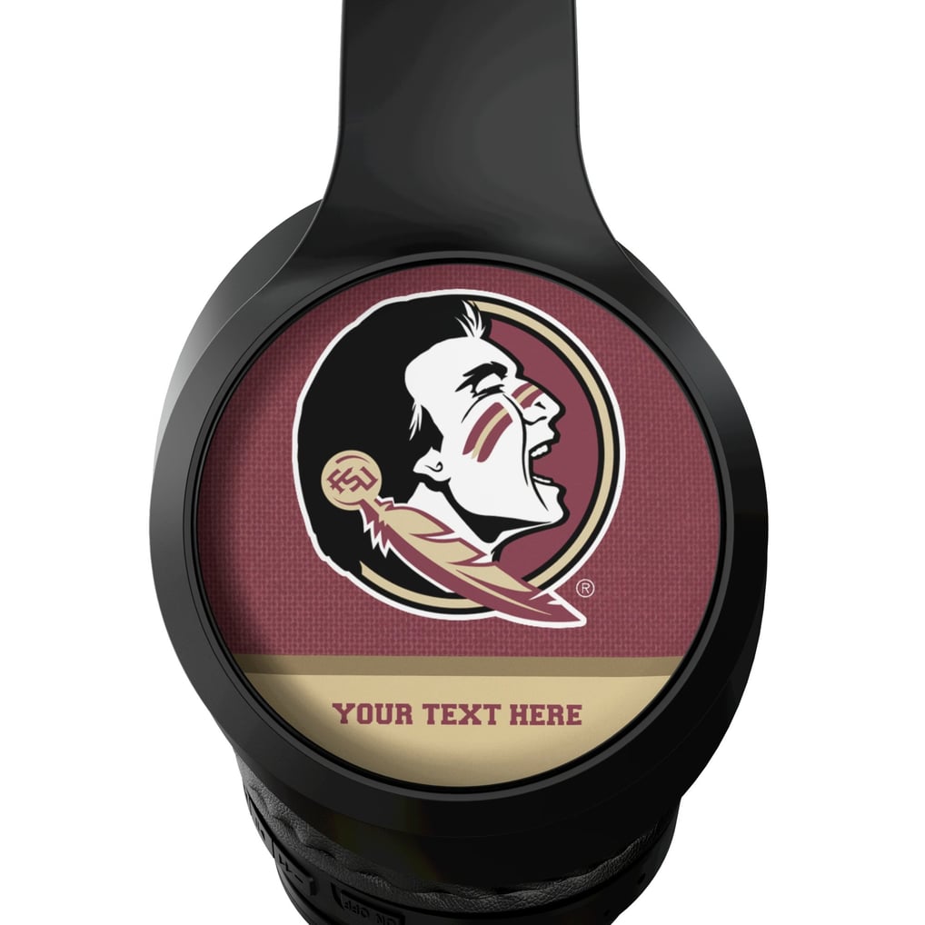Florida State Seminoles Keyscaper Personalized Endzone Solid Wireless Bluetooth Headphones With Case