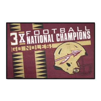 Florida State Seminoles Logo Brands Football National Champions 19" x 30" Dynasty Starter Mat