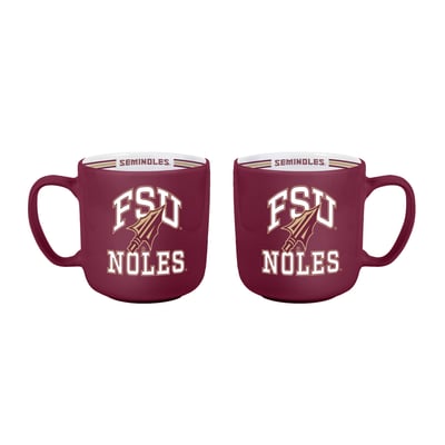 Florida State Seminoles Logo Brands Two-Piece 15oz. Stripe Mug Set