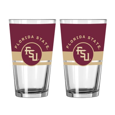 Florida State Seminoles Logo Brands Two-Piece 16oz. Horizon Pint Glass Set
