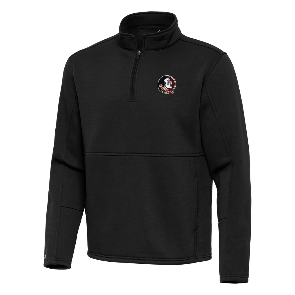 Florida State Seminoles Antigua Twist Quarter-Zip Pullover Jacket - Black