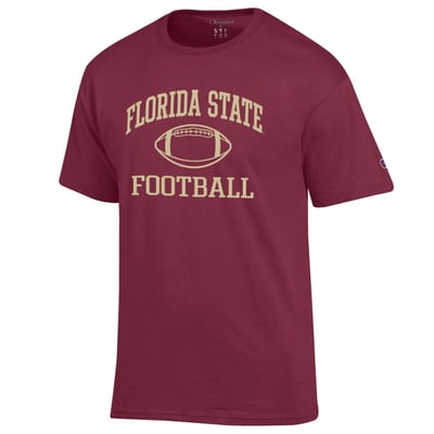 Florida State Seminoles Champion Football Icon T-Shirt - Garnet