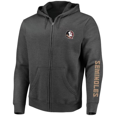 Florida State Seminoles Champion Big & Tall Full-Zip Hoodie - Heather Charcoal