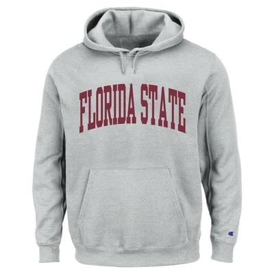 Florida State Seminoles Champion  Big & Tall Reverse Weave Fleece Hoodie Sweatshirt - Heather Gray