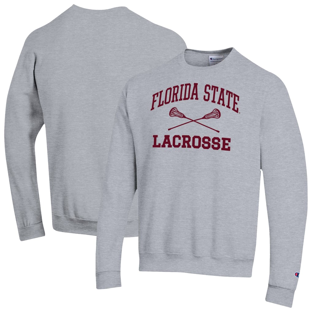 Florida State Seminoles Champion Lacrosse Icon Pullover Sweatshirt - Heather Gray