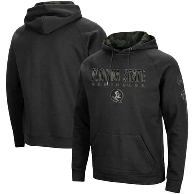 Florida State Seminoles Colosseum OHT Military Appreciation Camo Pullover Hoodie - Black