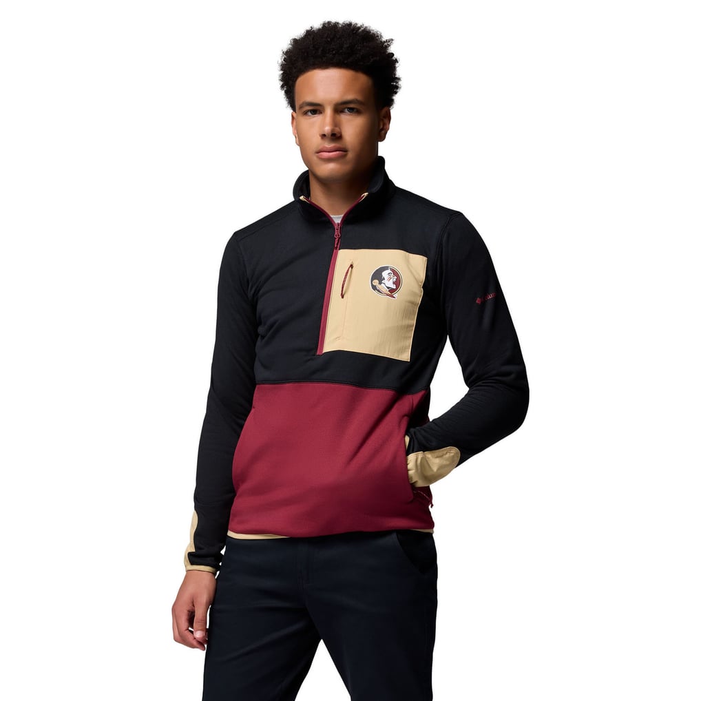 Florida State Seminoles Columbia Hike Omni-Wick Half-Zip Pullover - Black/Garnet