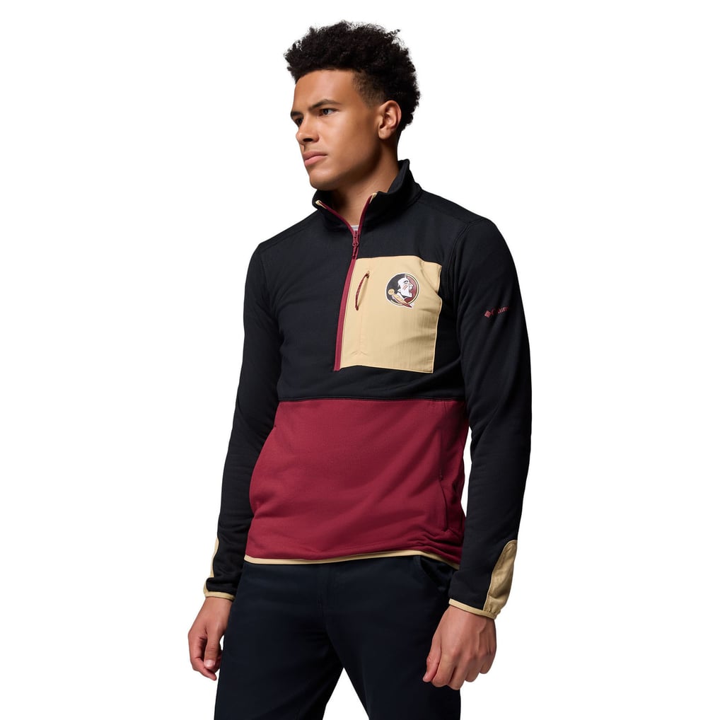 Florida State Seminoles Columbia Hike Omni-Wick Half-Zip Pullover - Black/Garnet