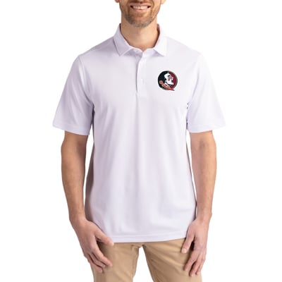 Florida State Seminoles Cutter & Buck Virtue Eco Pique Recycled Polo - White