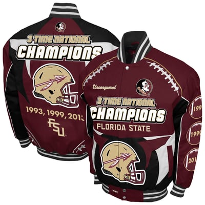 Florida State Seminoles Franchise Club Commemorative Cotton Twill Full-Snap Jacket - Garnet