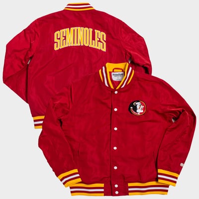  Florida State Seminoles Homefield Arched Type Full-Snap Bomber Jacket - Garnet