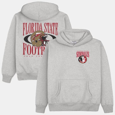  Florida State Seminoles Homefield Football Heavyweight Hoodie - Gray