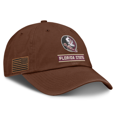 Florida State Seminoles Nike 2026 Military Appreciation Club Adjustable Hat - Brown