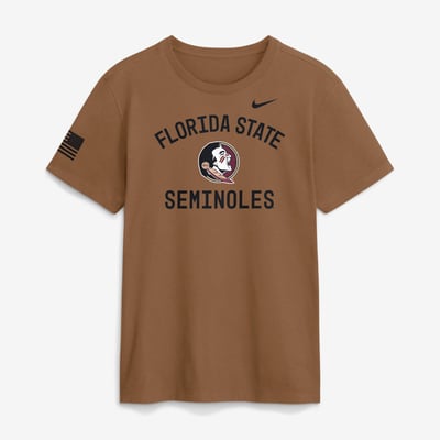 Florida State Seminoles Nike 2026 Military Appreciation Sideline Dri-FIT T-Shirt - Brown
