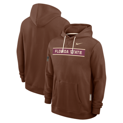 Florida State Seminoles Nike 2026 Military Appreciation Sideline Standard Issue Dri-FIT Hoodie - Brown