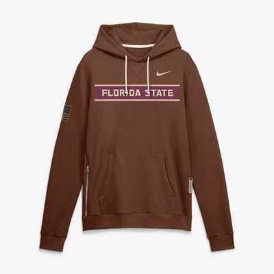Florida State Seminoles Nike 2026 Military Appreciation Sideline Standard Issue Dri-FIT Hoodie - Brown