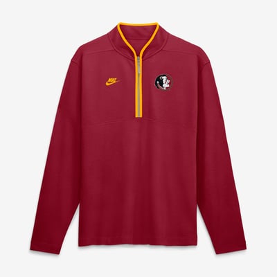  Florida State Seminoles Nike Courtside Victory Dri-FIT Half-Zip Pullover - Garnet