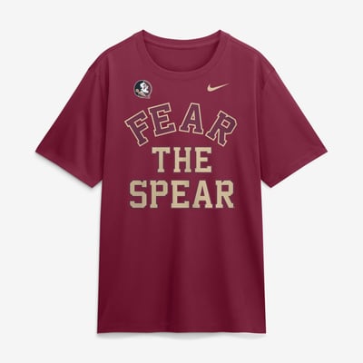  Florida State Seminoles Nike Primetime Arch Mantra Legend Dri-FIT T-Shirt - Garnet
