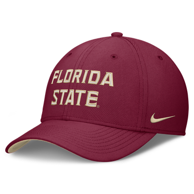  Florida State Seminoles Nike Primetime Team Rise Dri-FIT SwooshFlex Hat - Garnet