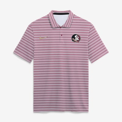  Florida State Seminoles Nike Primetime Vapor Striped Dri-FIT Polo - Garnet