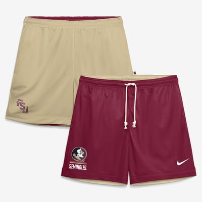  Florida State Seminoles Nike Courtside Reversible Dri-FIT Shorts - Garnet/Gold