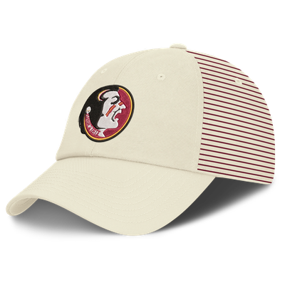 Florida State Seminoles Nike Vault Logo Striped Club Adjustable Hat - White