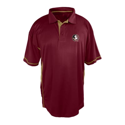 Florida State Seminoles Profile Big & Tall Color Block Panel Polo Men's - Garnet