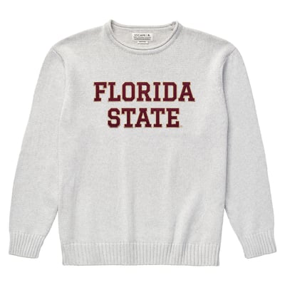  Florida State Seminoles Uscape Apparel Renew Coastal Knit Sweater - Gray