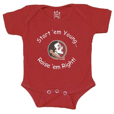 Florida State Seminoles Little King Newborn & Infant Start 'Em Young Bodysuit - Garnet