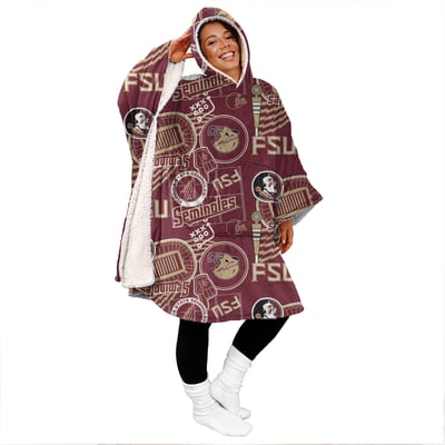 Florida State Seminoles Pegasus Mashup 50" x 70" Bloncho Sherpa Fan Cape